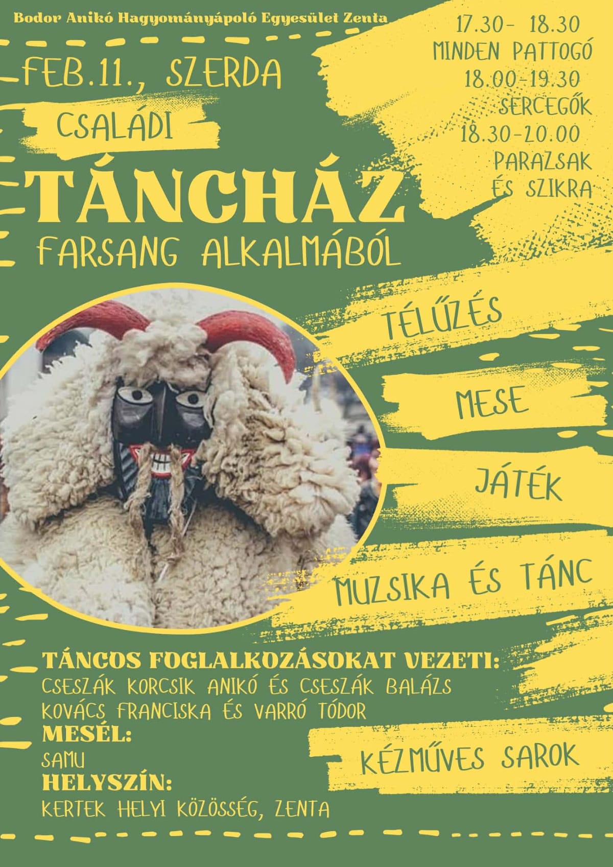 Maskarádé - farsangi gyermek táncház - Zenta